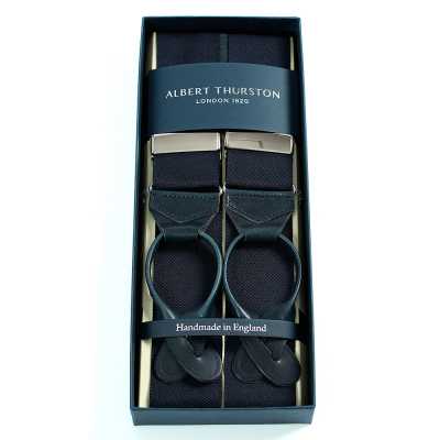AT-40MB Albert Thurston Dây đai đeo Quần Chữ Y Midnight Blue 40mm Rigid (Ruy Băng)[Lễ Phục Kiện Trang Trọng] ALBERT THURSTON Ảnh phụ
